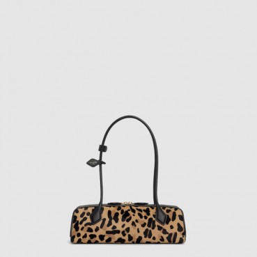 알라이아 여성 레오파드 헤어카프 Le Teckel 미디엄 백 - Alaia Womens Leopard