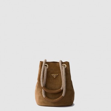 프라다 여성 마리너 스웨이드 스몰 버킷백 1BE082 - Prada Womens Mariner Bucket Bag 