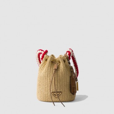 프라다 여성 크로셰 미니 버킷 백 1BE068 - Prada Womens Crochet Mini Bucket Bag 