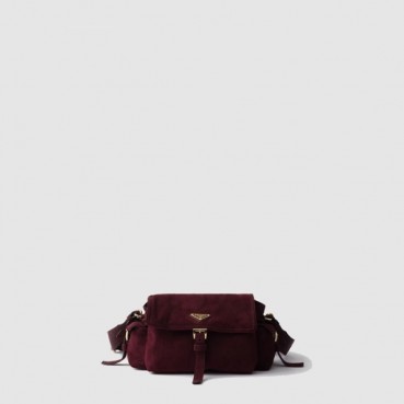 프라다 여성 익스플로어 미디엄 스웨이드 숄더 백 1BD394 - Prada Womens Explore Medium Suede Shoulder Bag 