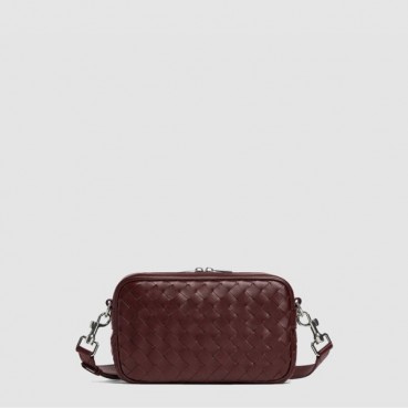보테가베네타 남성 스몰 인트레치아토 카메라 백 - Bottega veneta Mens Small Intrecciato Camera Bag 