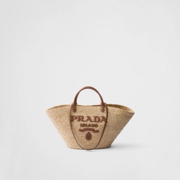 프라다 여성 라지 라피아 가죽 쇼핑백 1BG479 - Prada Womens Large Raffia Leather Shopping Bag 