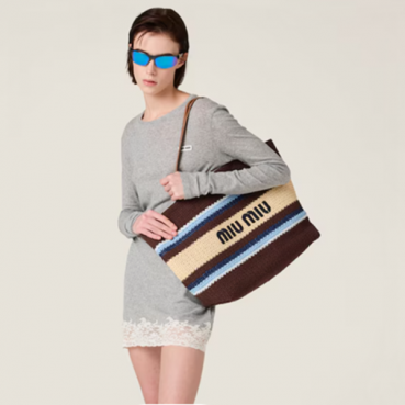미우미우 라피아 우든 토트백 - MiuMiu Rapia Cotton Tot Bag 