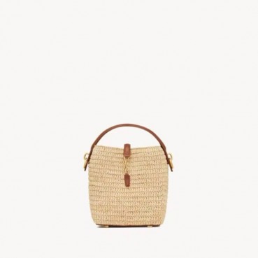 입생로랑 여성 LE37 라피아 버킷백 - Saint Laurent Womens LE37 Raffia Bucket Bag 
