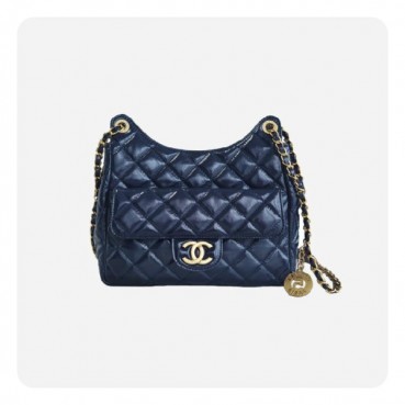 샤넬 23 호보 핸드백 미디움 네이비 골드 - Chane 23 Hobo Handbag  Medium Bag 