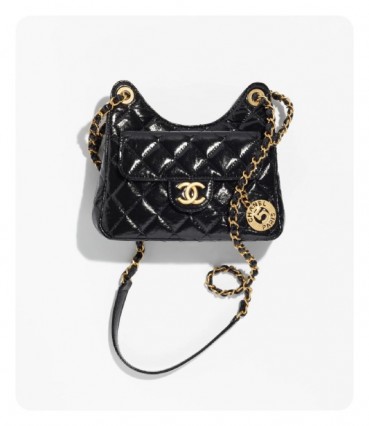 샤넬 23 호보 핸드백 스몰 블랙 골드 - Chane 23 Hobo Handbag Small Bag 