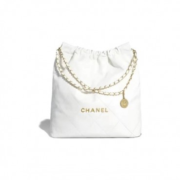 샤넬 22백 스몰 화이트 골드  - Chane 22 Bag Small Bag 