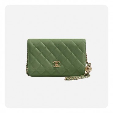 샤넬 골드볼 woc 램스킨 그린 골드 - Chane  woc Lamb skin Bag 
