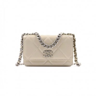 샤넬 19 woc 베이지 실버  - Chane 19 woc Bag 