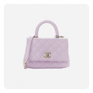 샤넬 코코핸들 미니 핑크 골드  - Chane Coco Handle Mini Bag 