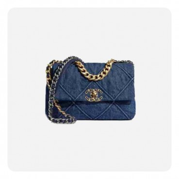 샤넬 19 플랩백 미디움 데님 골드 - Chane19 Flap Medium Bag 