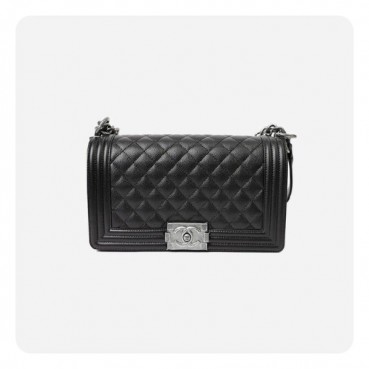 샤넬 보이백 미디움 캐비어 블랙 빈티지  - Chane Boy Bag Medium Caviar Vintage Bag 