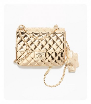 샤넬 플랩백 & 스타 코인 지갑 골드 - Chanel Flap Bag & Star  Coin Noun