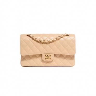 샤넬 클래식 캐비어 그레인 카프스킨 미디움 핑크 골드 - Chanel Classic Caviar Calfskin Medium Bag