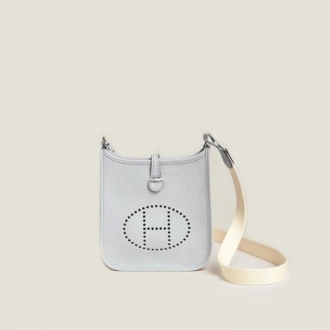 매장판 에르메스 여성 블루 페일 에블린 - Hermes Womens Blue Pale Evelyne 