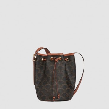 셀린느 여성 트리오페 드로우스트링 버킷백 - Celine Womens Triomphe Drawstring Bucket Bag 