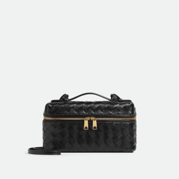 보테가베네타 여성 블랙 베니티 케이스 - Bottega Veneta Womens Vanity Case 