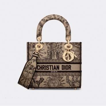 디올 여성 베이지 레이디 백 - Dior Womens Beige Lady Bag 