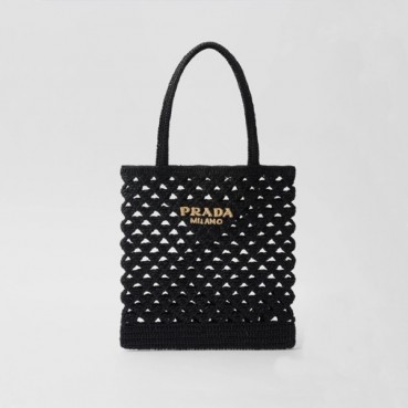 프라다 여성 블랙 라탄백 - Prada Womens Black Shoulder Bag 