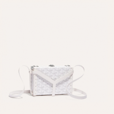 고야드 여성 화이트 미노디에르 트렁크 백 - Goyard Womens Minaudiere Trunk Bag 