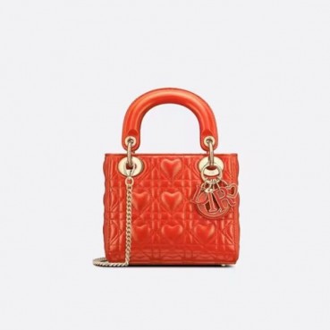 디올 여성 레드 레이디 백 - Dior Womens Red Lady Bag 