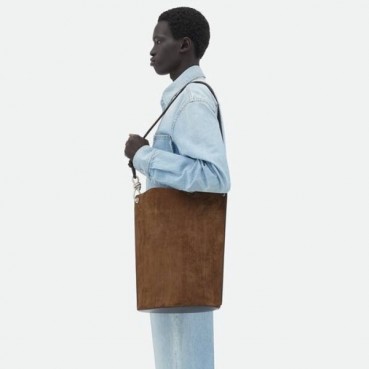 보테가 베네타 남성 브라운 버킷백 - Bottega Veneta Mens Bucket Bag 