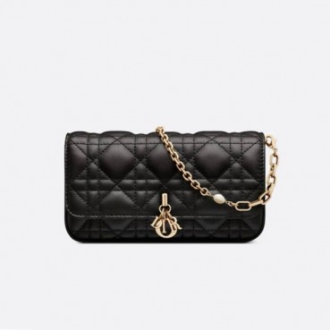 디올 여성 블랙 체인백 - Dior Womens Black Chain Bag 
