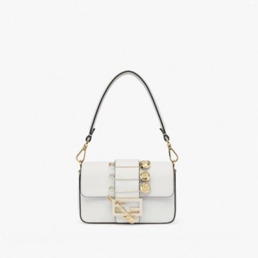 펜디 여성 화이트 숄더백 - Fendi Womens White Shoulder Bag 