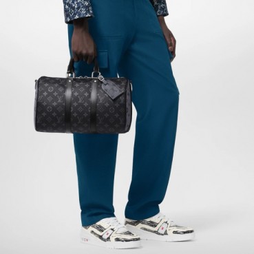 루이비통 남성 키폴 반둘리에 - Louis vuitton Mens Black Keepall 