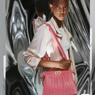 펜디 여성 핑크 피카부 백 - Fendi Womens Pink Peekaboo 