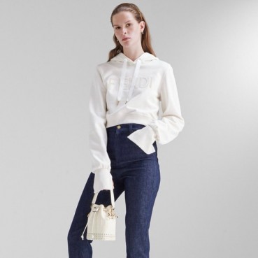 펜디 여성 화이트 버킷백 - Fendi Womens Bucket Bag 