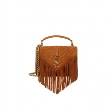 입생로랑 여성 카멜 퀄티드 백 - Saint Laurent Womens Camel College 