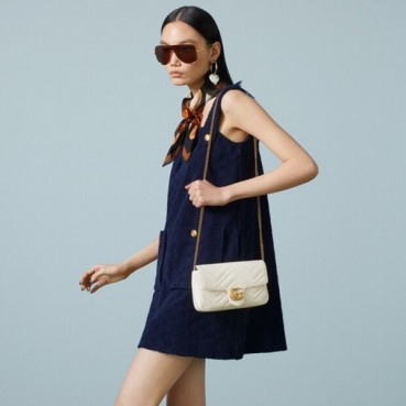 구찌 여성 화이트 GG 마몬트 - Gucci Womens White GG Marmont 