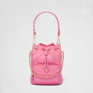 프라다 여성 핑크 버킷백 - Prada Womens Pink Bucket Bag 