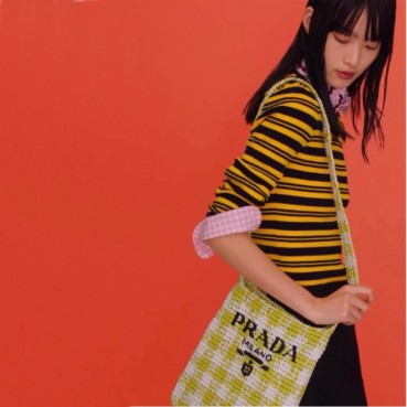 프라다 여성 그린 라탄백 - Prada Womens Green Shoulder Bag 