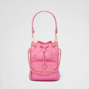 프라다 여성 핑크 버킷백 - Prada Womens Pink Bucket Bag 