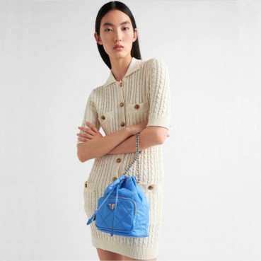 프라다 여성 블루 버킷백 - Prada Womens Blue Bucket Bag 