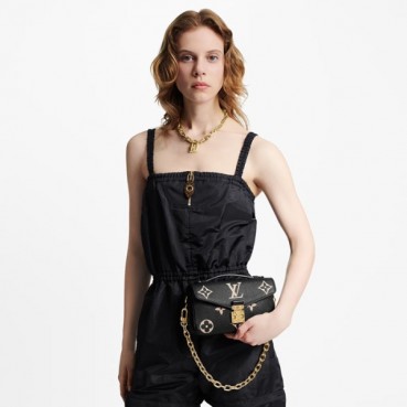 루이비통 여성 블랙 포쉐트 - Louis vuitton Womens Black Shoulder Bag 