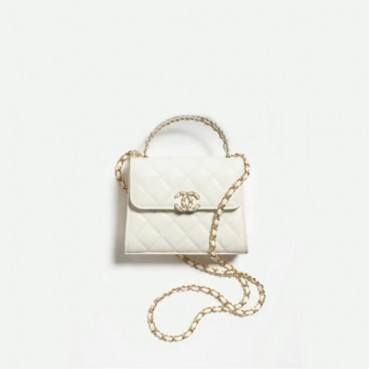 샤넬 여성 화이트 미니 숄더백 - Chanel Womens White Mini Bag 