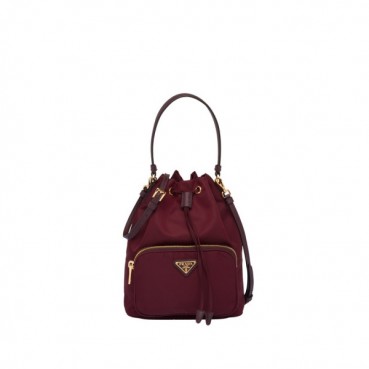 프라다 여성 버건디 버킷백 - Prada Womens Burgundy Bucket Bag 