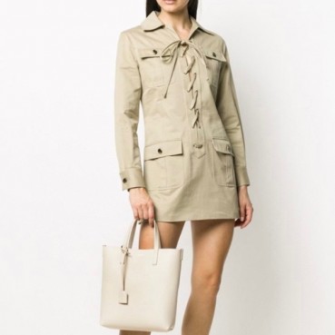 입생로랑 여성 화이트 쇼핑백 - Saint Laurent Womens White Shopping Bag 