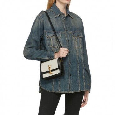 입생로랑 여성 화이트 숄더백 - Saint Laurent Womens White Shoulder Bag 