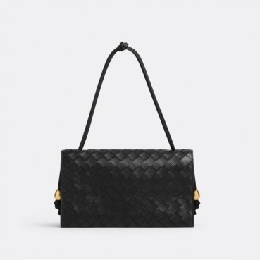 보테가베네타 여성 블랙 숄더백 - Bottega Veneta Womens Black Shoulder Bag 