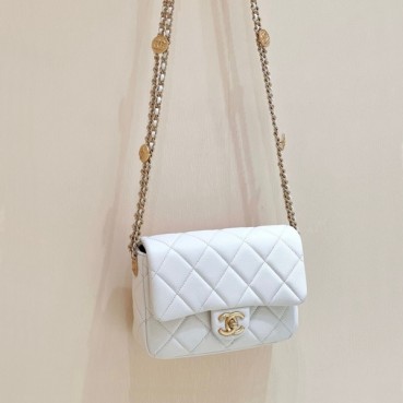 샤넬 여성 화이트 체인백 - Chanel Womens White Cross Bag 