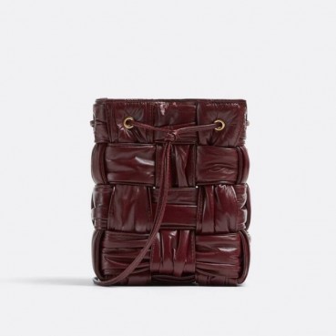 보테가베네타 여성 버건디 버킷백 - Bottega Veneta Womens Burgundy Burket Bag 