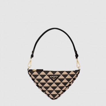 프라다 여성 자수 패브릭 미니 백 1BC543 - Prada Womens Embroidered Fabric Mini Bag 