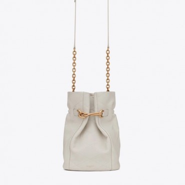 입생로랑 여성 화이트 버킷백 - Saint Laurent Womens White Bucket Bag 