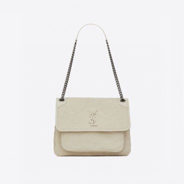입생로랑 여성 화이트 숄더백 - Saint Laurent Womens White Shoulder Bag 
