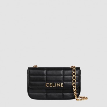 셀린느 여성 모노크롬 마틀라세 체인 숄더백 - Celine Womens Monochrome Matelassé Chain Shoulder Bag 