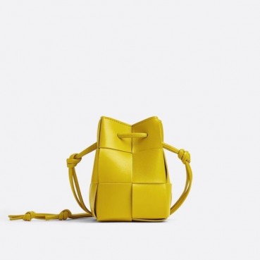 보테가베네타 여성 미니 옐로우 버킷백 - Bottega Veneta Womens Yellow Burket Bag 